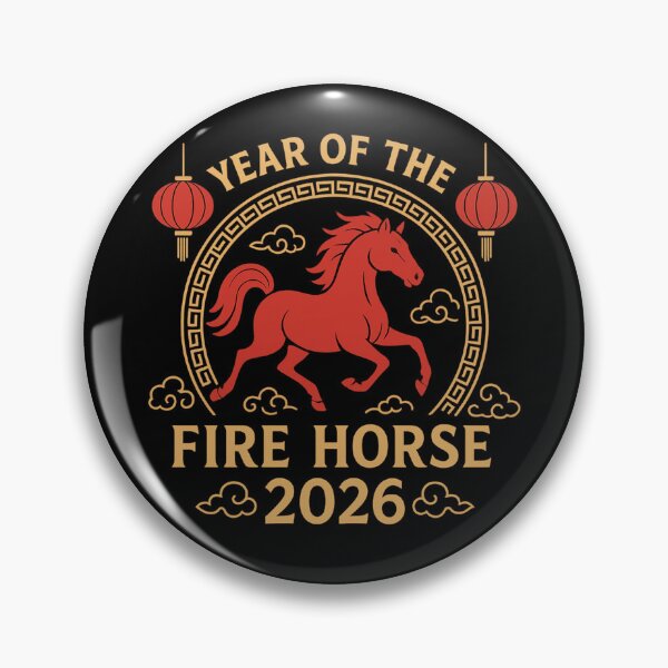 Item preview, Year of the Fire Horse 2026 – Chinese Zodiac Design designed and sold by Dragonfly-10.