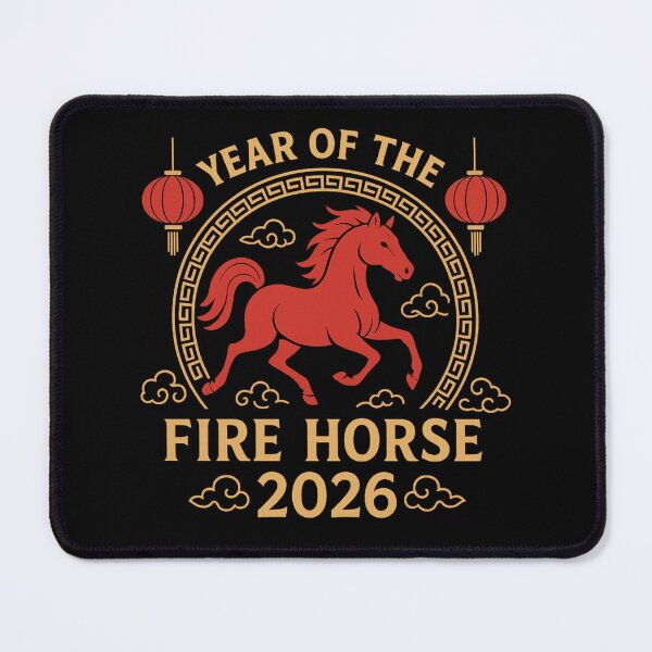 Item preview, Year of the Fire Horse 2026 – Chinese Zodiac Design designed and sold by Dragonfly-10.