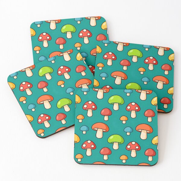 Item preview, COLORFUL CARTOON MUSHROOMS PATTERN designed and sold by infinitearte.