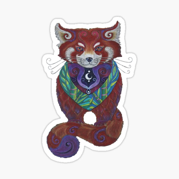Red Panda Totem Sticker