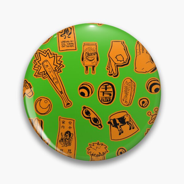 Item preview,  orange magic aliens robots yokai kaiju them patterns  designed and sold by angsty-angst.
