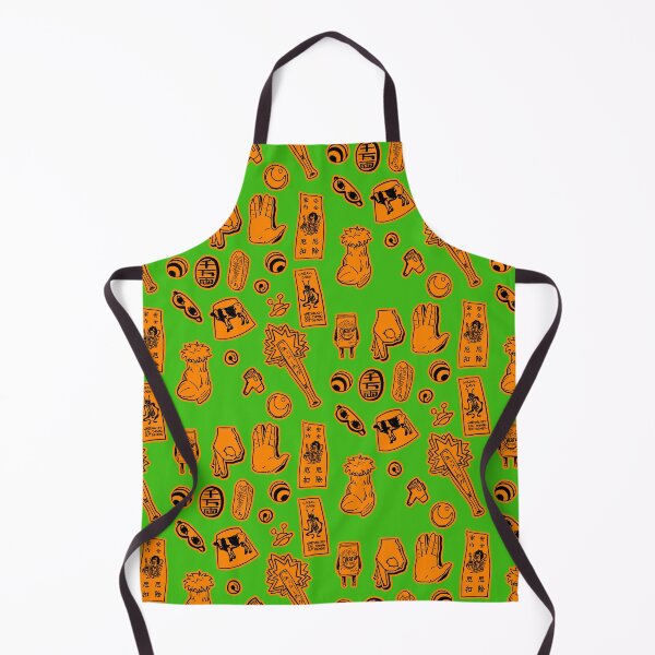 Item preview,  orange magic aliens robots yokai kaiju them patterns  designed and sold by angsty-angst.