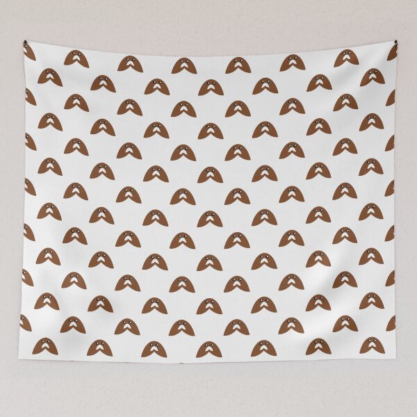 Item preview, Adorable kawaii brown moustache pattern designed and sold by BlushyPrint.