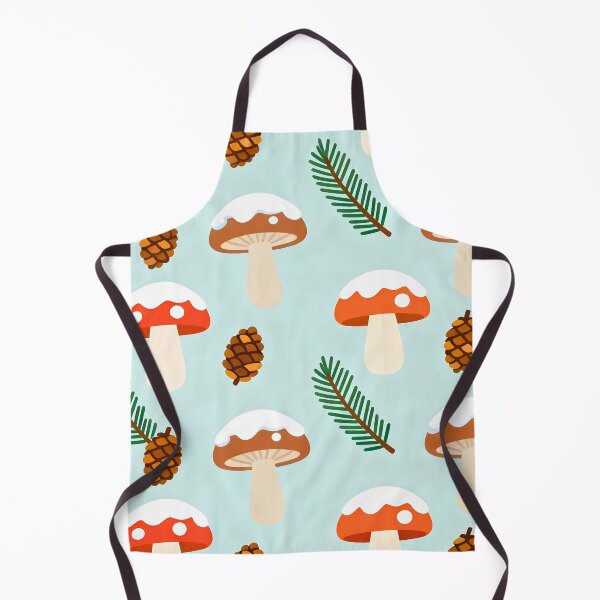 Item preview, COLORFUL PATTERN OF MUSHROOMS AND PINE CONES IN WINTER designed and sold by infinitearte.