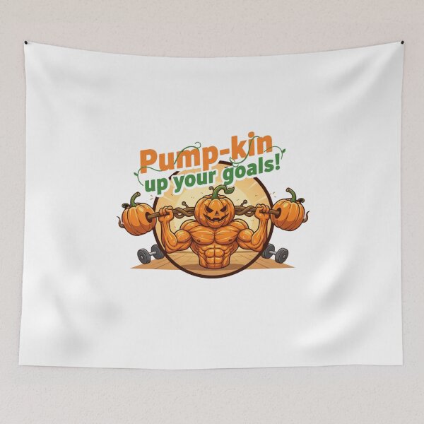 Item preview, Motivational Pumpkin Tee - Pump-Kin Up Your Goals Fitness Pun Stickers designed and sold by GeniePixel.