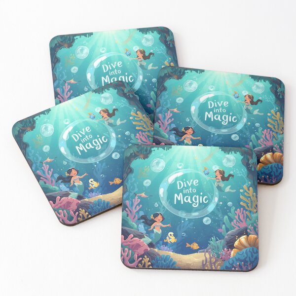 Item preview, Vibrant Tropical Mermaid Fantasy Scene designed and sold by ChicTrendz.