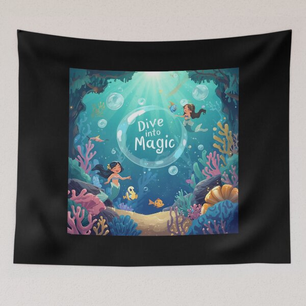 Item preview, Vibrant Tropical Mermaid Fantasy Scene designed and sold by ChicTrendz.