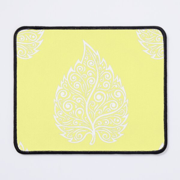 Item preview, Ornate White Leaf Seamless Pattern On Pastel Yellow designed and sold by HolmeProud.