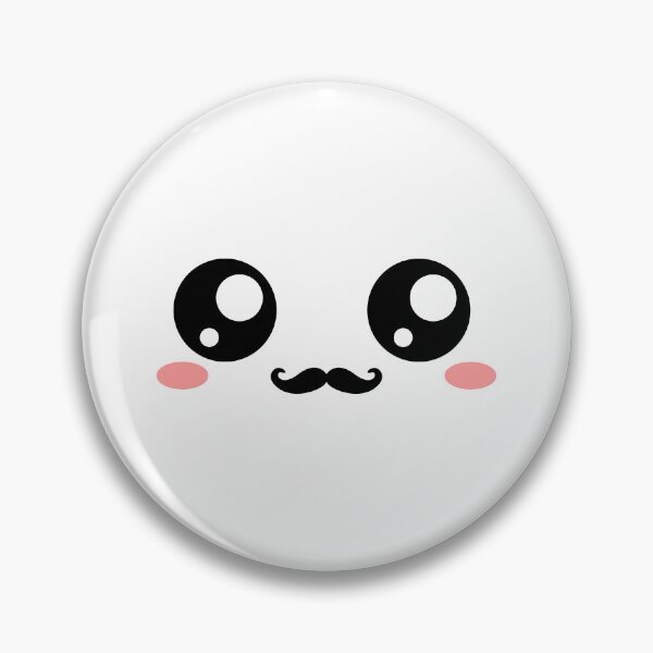 Item preview, Cute kawaii blushing moustache face designed and sold by BlushyPrint.