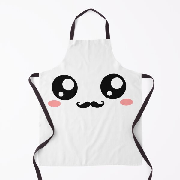 Item preview, Cute kawaii blushing moustache face designed and sold by BlushyPrint.