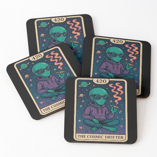 Item preview, The Cosmic Drifter 420 Alien in Space designed and sold by Redblackman.