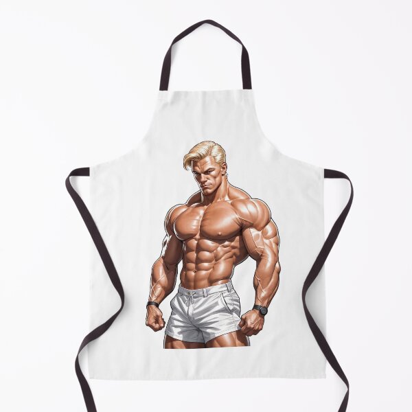 Item preview, Ultra Jacked Icon – Hyperreal Muscular Hero in White Shorts designed and sold by ForeverPrintsOK.