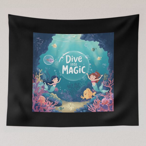 Item preview, Serene Nighttime Mermaid Lagoon designed and sold by ChicTrendz.