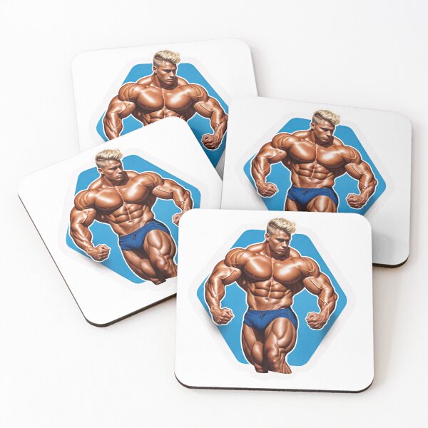 Item preview, Titan of Symmetry – Modern Bodybuilding Icon in Blue designed and sold by ForeverPrintsOK.