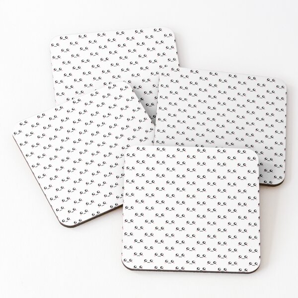 Item preview, Cute kawaii blushing moustache face pattern designed and sold by BlushyPrint.