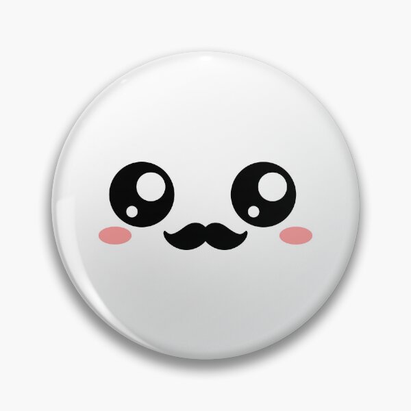 Item preview, Sweet kawaii blushing moustache face designed and sold by BlushyPrint.