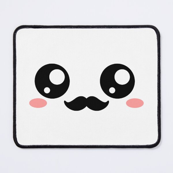 Item preview, Sweet kawaii blushing moustache face designed and sold by BlushyPrint.