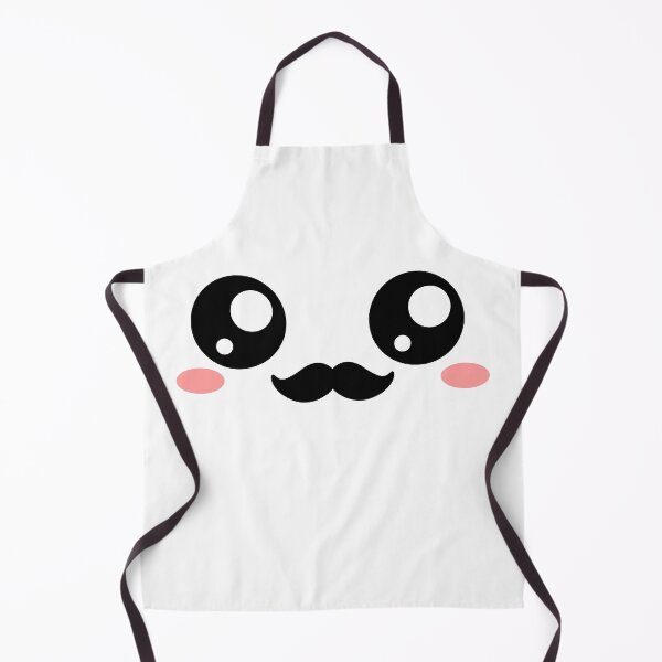 Item preview, Sweet kawaii blushing moustache face designed and sold by BlushyPrint.