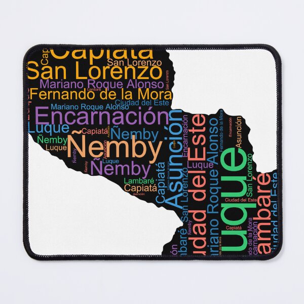 Item preview, Paraguay City Names Word Art designed and sold by TheIconSmith.