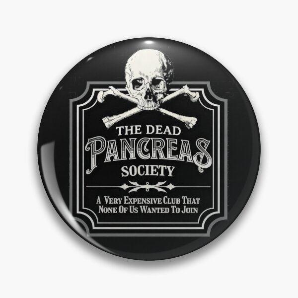 Item preview, Dead Pancreas Society Type One Diabetes T1D Awareness Skull T-Shirt designed and sold by ChockletBoy.