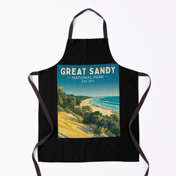 Artikelvorschau, Great Sandy National Park in Queensland, Australien, Vintage Kunst Reiselandschaft entworfen und verkauft von MaateoDesign.