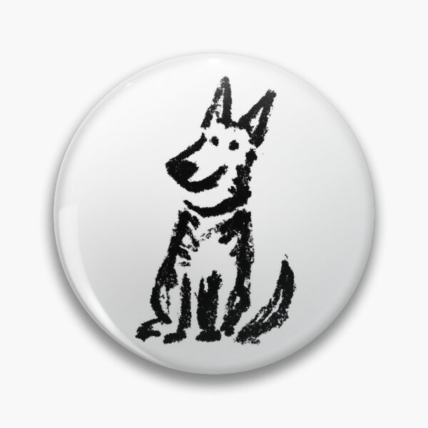 Item preview, Playful Swiss Shepherd Crayon Drawing designed and sold by Flying Doggo.