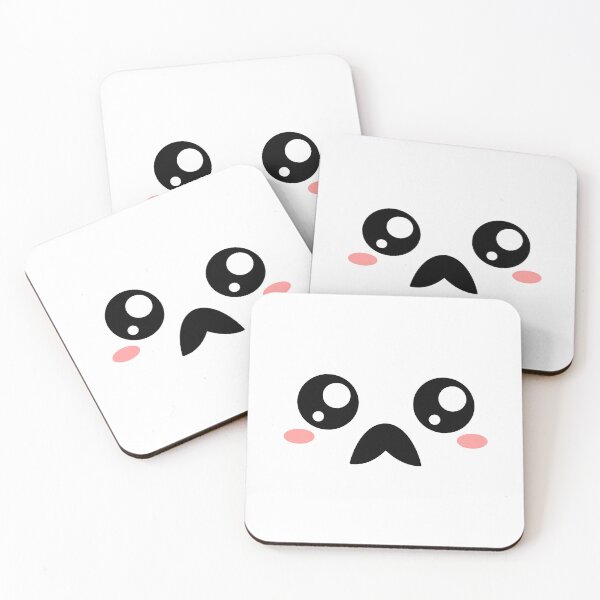 Item preview, Adorable kawaii blushing moustache face designed and sold by BlushyPrint.