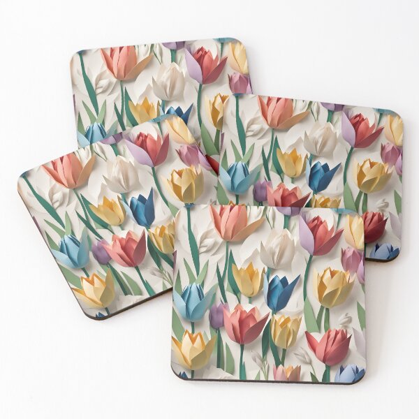 Item preview, Origami Art - Whispers of Spring: Tulips and Snowdrops designed and sold by ArtfulFolds.