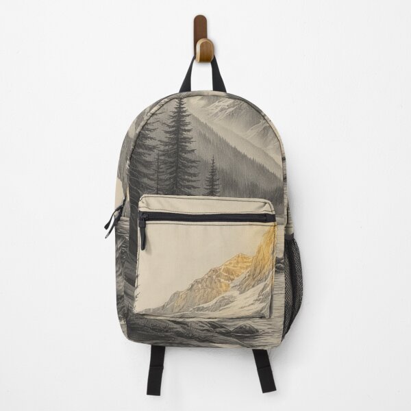 Item preview, "Golden Summit – Tranquil Mountain Light in Monochrome" designed and sold by NaomiRut.