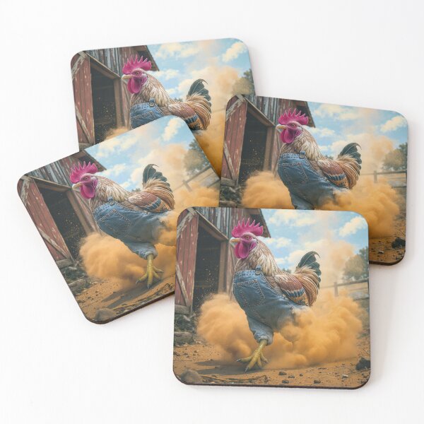 Item preview, Farmer Rooster Strutting In a Barnyard designed and sold by Maria Dryfhout.