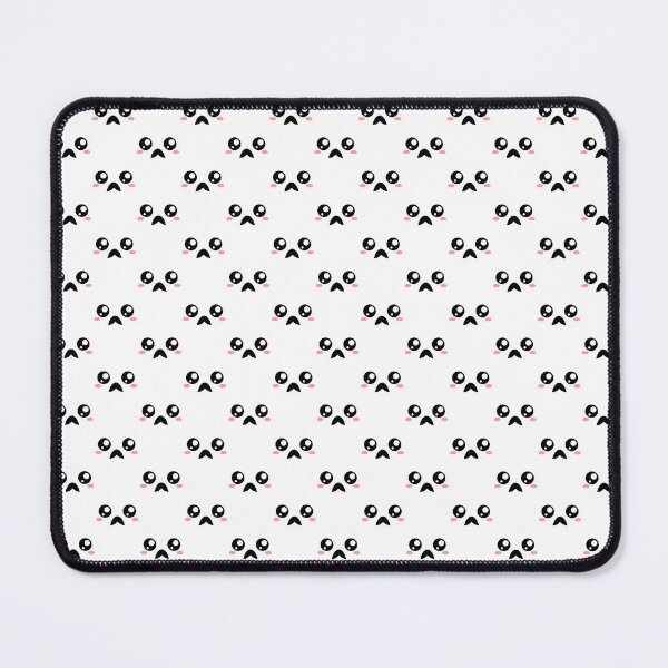 Item preview, Adorable kawaii blushing moustache face pattern designed and sold by BlushyPrint.