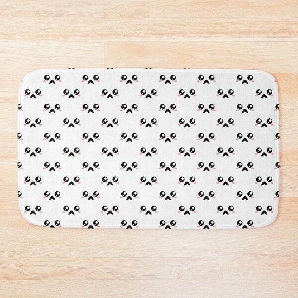 Item preview, Adorable kawaii blushing moustache face pattern designed and sold by BlushyPrint.