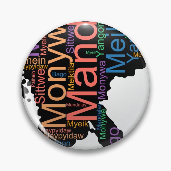 Item preview, Myanmar City Names Word Art designed and sold by TheIconSmith.
