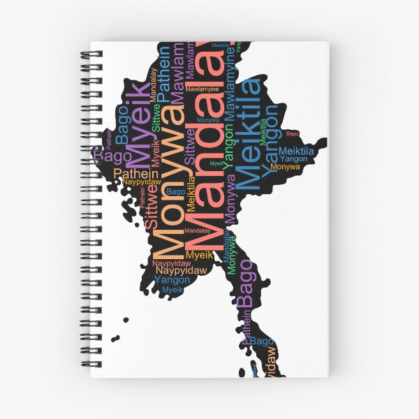 Item preview, Myanmar City Names Word Art designed and sold by TheIconSmith.
