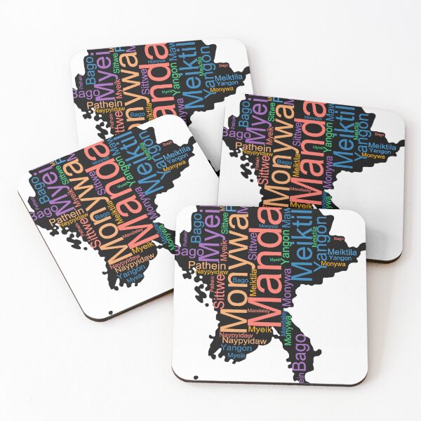 Item preview, Myanmar City Names Word Art designed and sold by TheIconSmith.