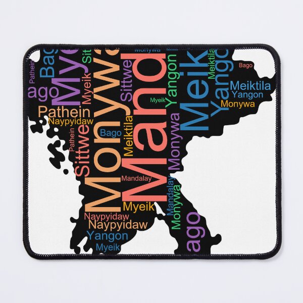 Item preview, Myanmar City Names Word Art designed and sold by TheIconSmith.