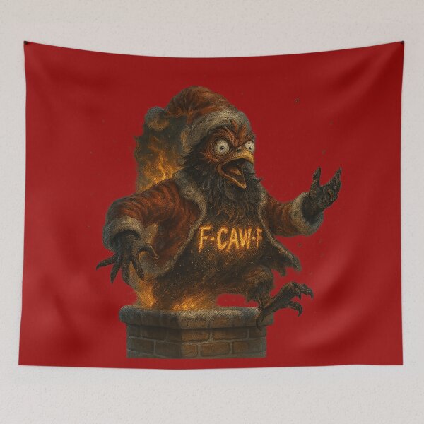Item preview, F-CAW-F Santa Rooster Rising from the Chimney designed and sold by TrendTribeTP.