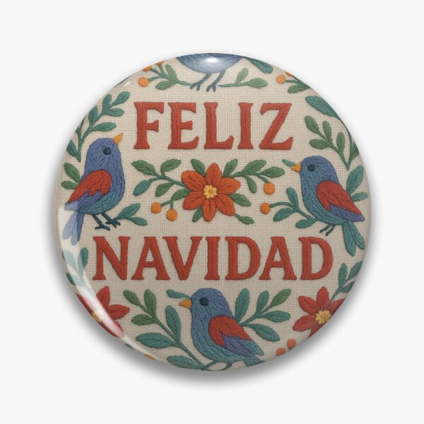 Item preview, Feliz Navidad Folk Embroidery – Mexican Textile Christmas design designed and sold by Meandmyshop.