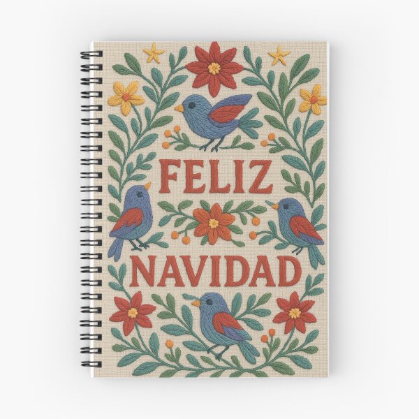 Item preview, Feliz Navidad Folk Embroidery – Mexican Textile Christmas design designed and sold by Meandmyshop.