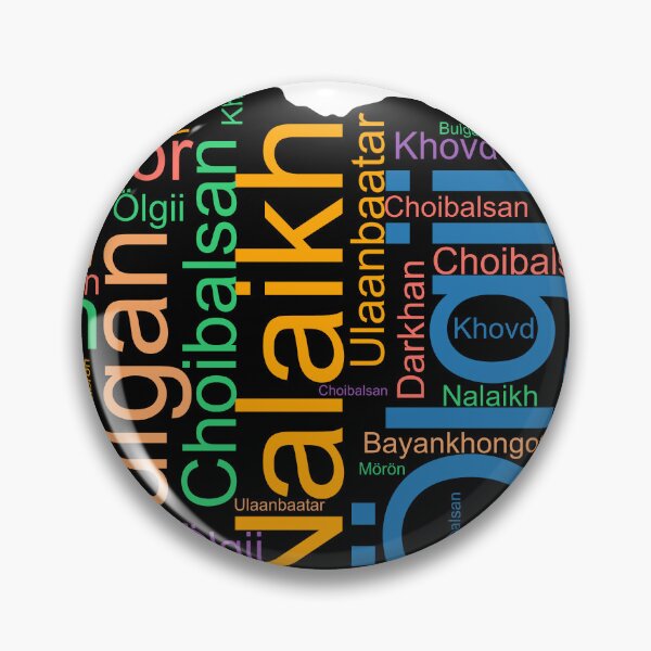 Item preview, Mongolia City Names Word Art designed and sold by TheIconSmith.
