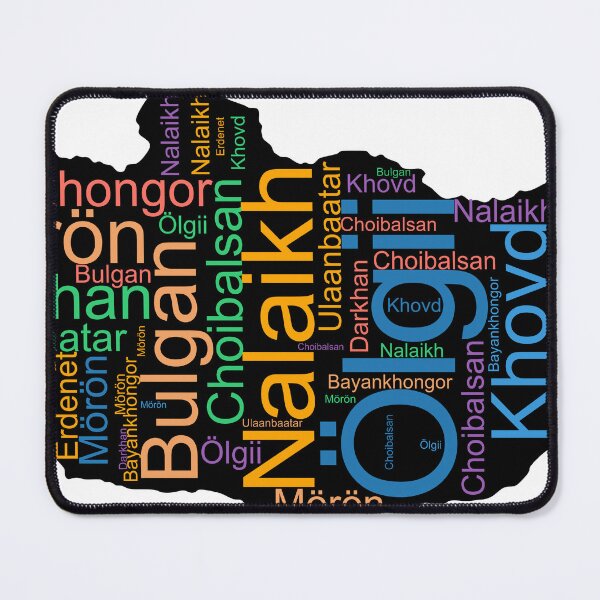 Item preview, Mongolia City Names Word Art designed and sold by TheIconSmith.