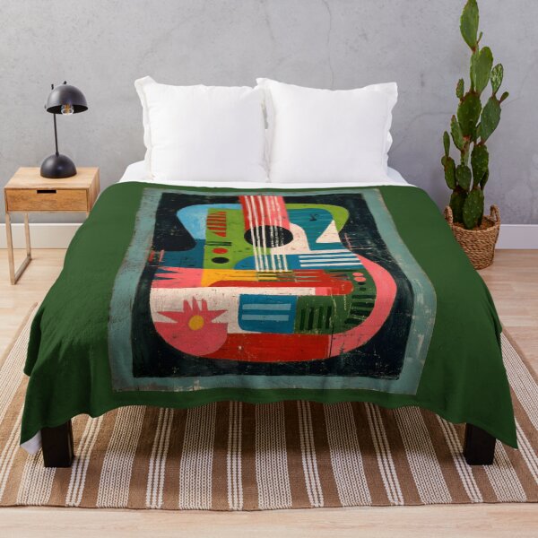 Item preview, Vibrant Abstract Guitar Artwork in a Mosaic of Colors with Geometric Shapes and Vivid Modern Design designed and sold by OlfactoART Studio.