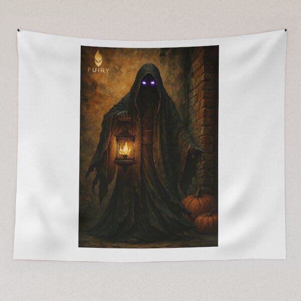 Item preview, FUIRY Ghost Lantern Hoodie – Mythic Halloween Streetwear with Lotus Flame designed and sold by FUIRY .