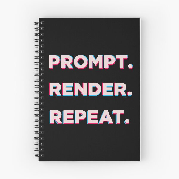 Item preview, Prompt Render Repeat AI Art Shirt designed and sold by Looloo Grafix.