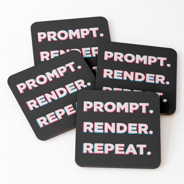 Item preview, Prompt Render Repeat AI Art Shirt designed and sold by Looloo Grafix.