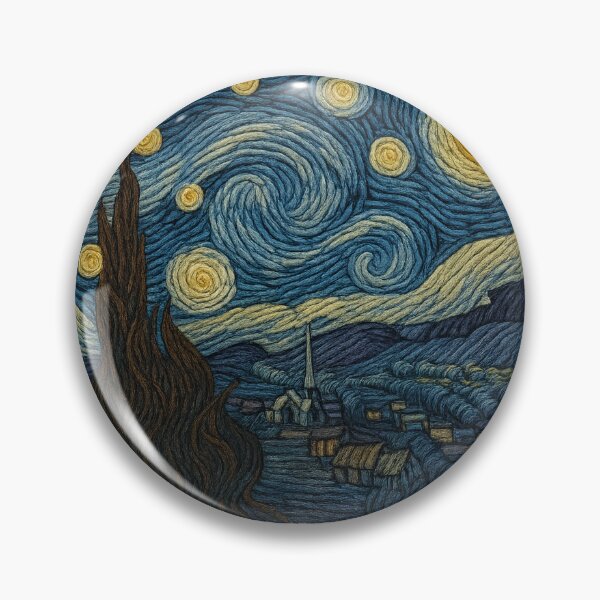 Item preview, A Starry Night in Yarn - Van Gogh designed and sold by VeryGoodFiber.