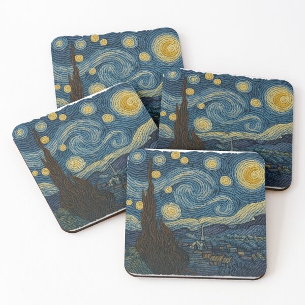 Item preview, A Starry Night in Yarn - Van Gogh designed and sold by VeryGoodFiber.
