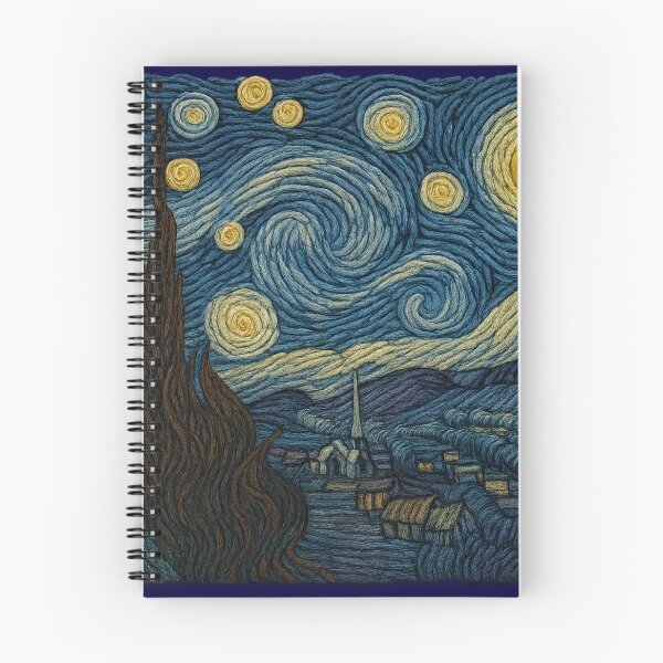 Item preview, A Starry Night in Yarn - Van Gogh designed and sold by VeryGoodFiber.