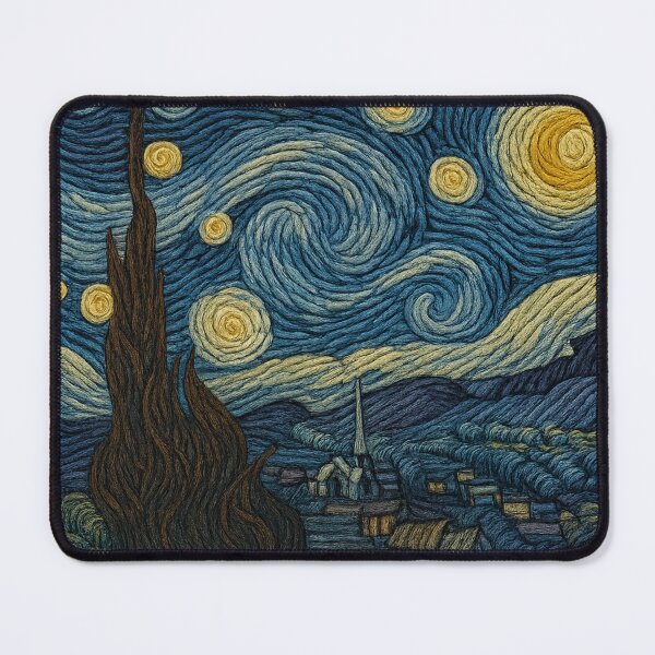 Item preview, A Starry Night in Yarn - Van Gogh designed and sold by VeryGoodFiber.