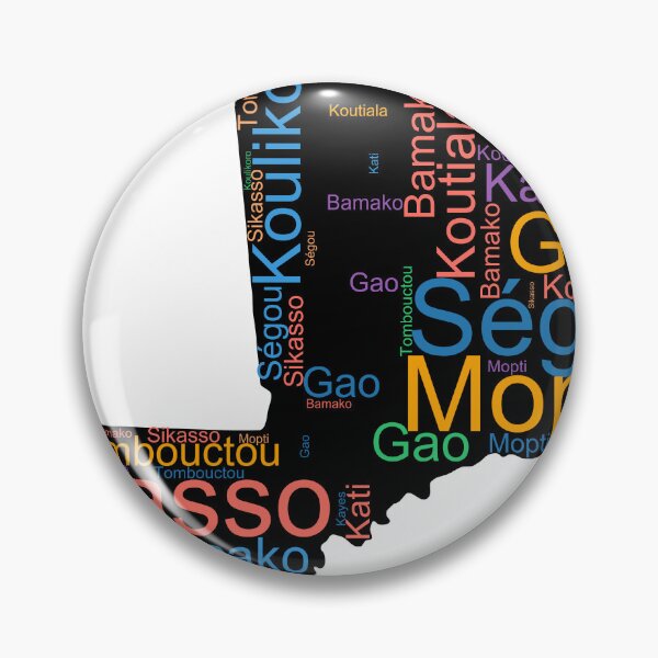 Item preview, Mali City Names Word Art designed and sold by TheIconSmith.